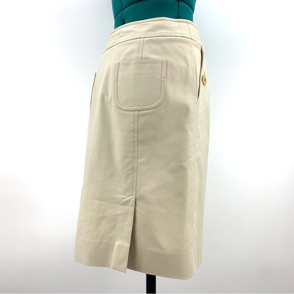Etcetera Beige Knee Length Pencil Skirt with Pockets, 4 - Picture 8 of 16